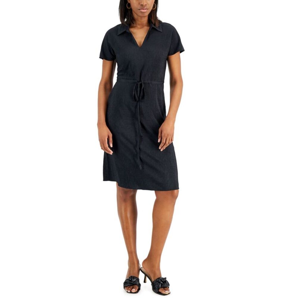 Alfani Textured Drawstring Dress